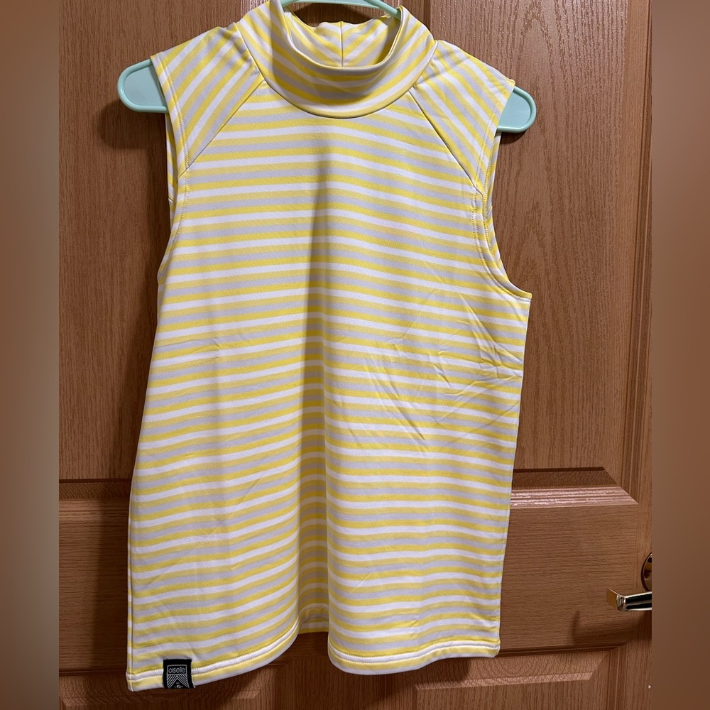 Oiselle Stripe Love Mock Neck Tank NWT